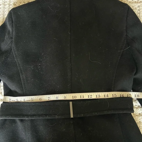 Calvin Klein Black Wool Winter Coat - Picture 13 of 15